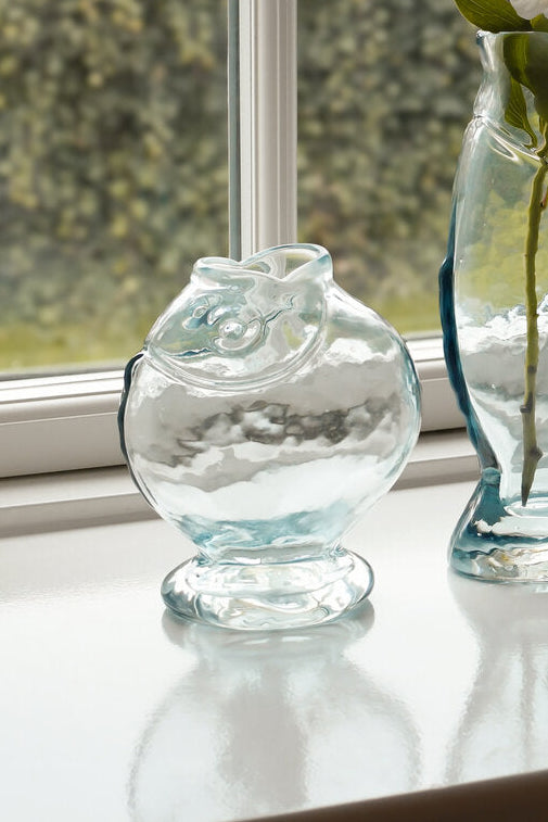 Fish vase, blå - H17 cm
